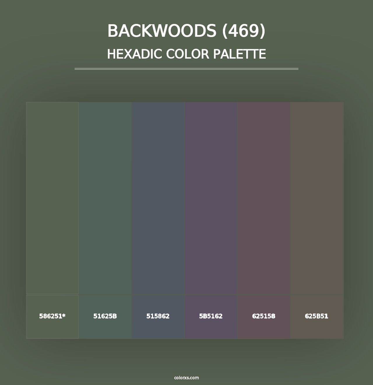 Backwoods (469) - Hexadic Color Palette