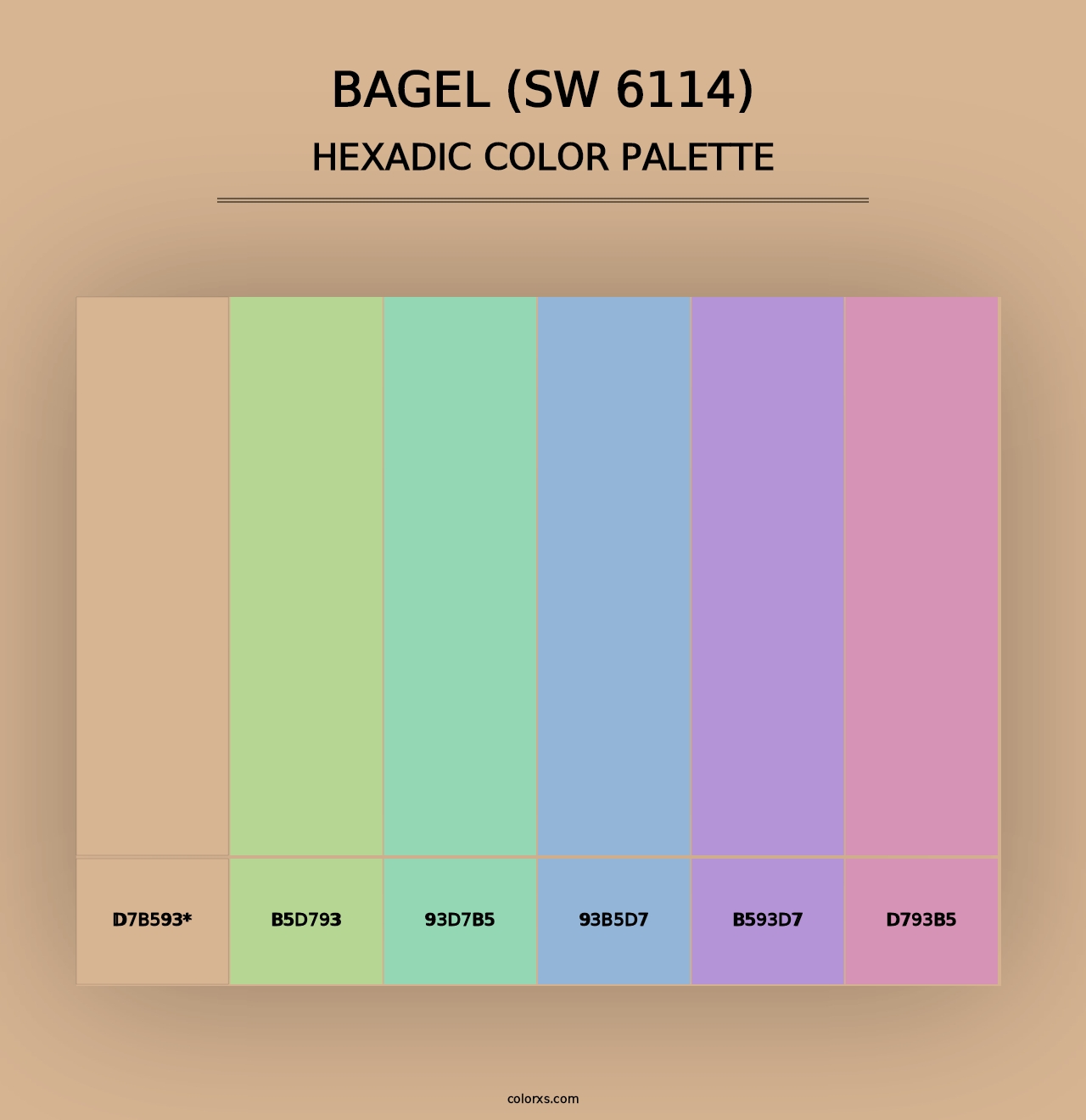 Bagel (SW 6114) - Hexadic Color Palette