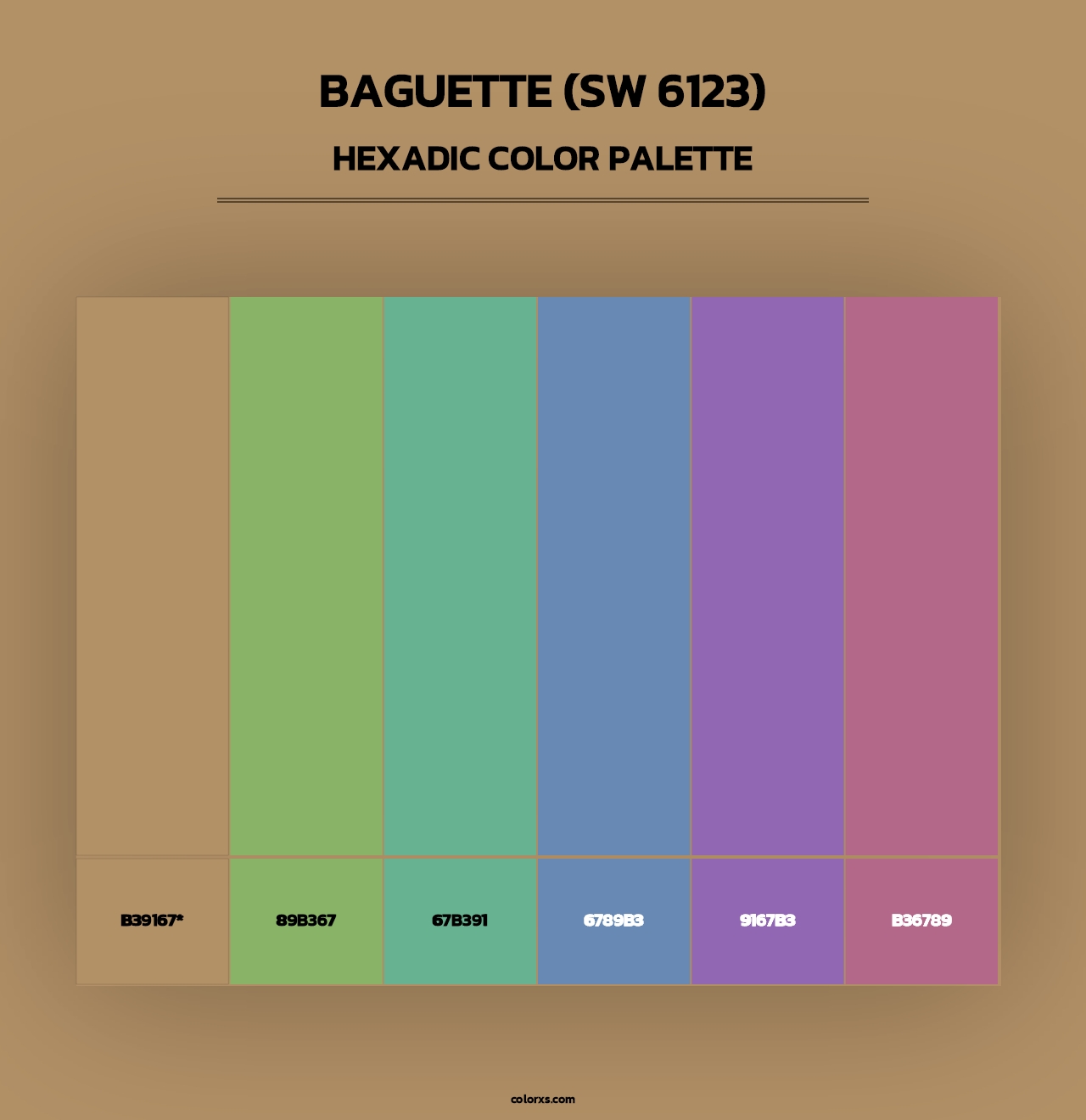 Baguette (SW 6123) - Hexadic Color Palette