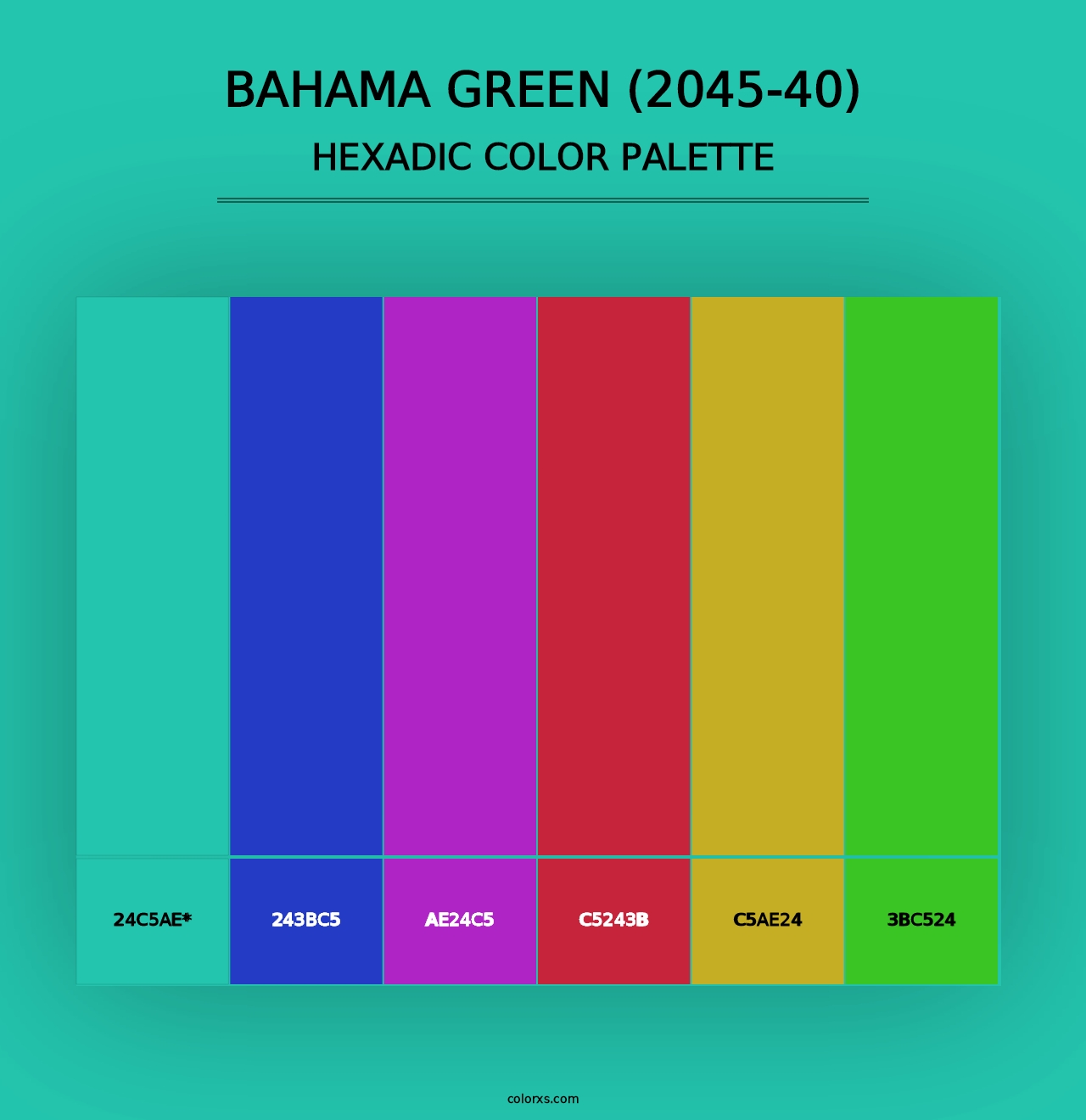 Bahama Green (2045-40) - Hexadic Color Palette