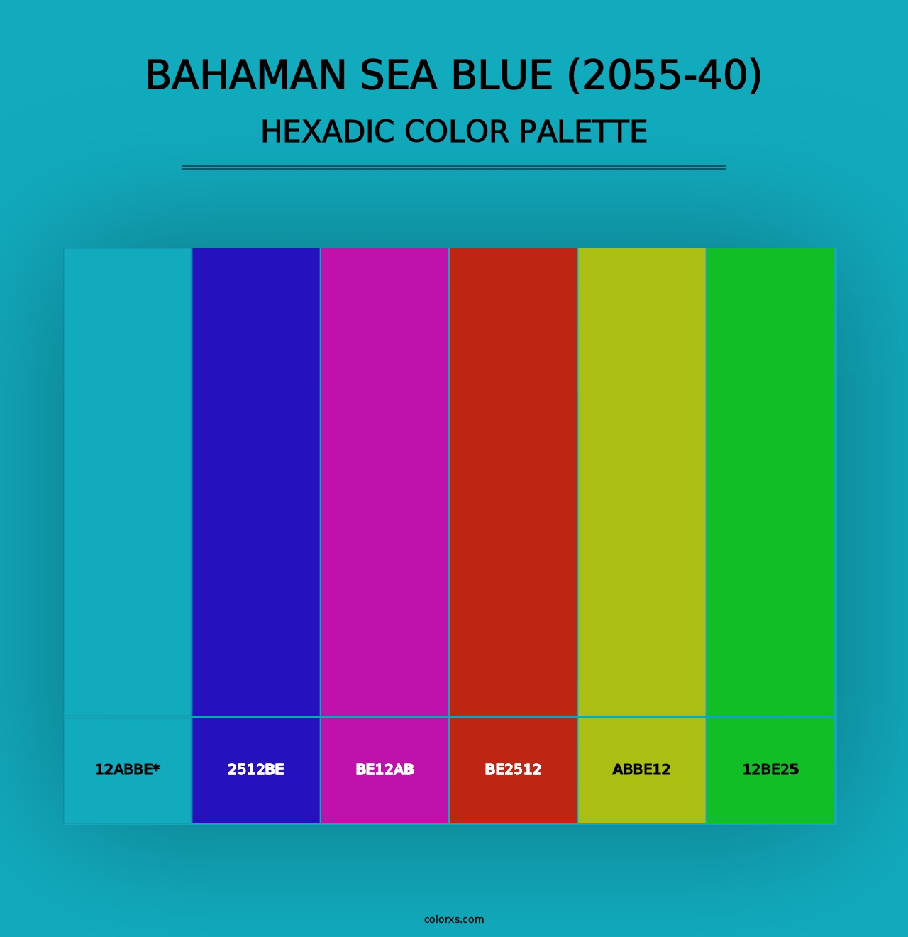 Bahaman Sea Blue (2055-40) - Hexadic Color Palette