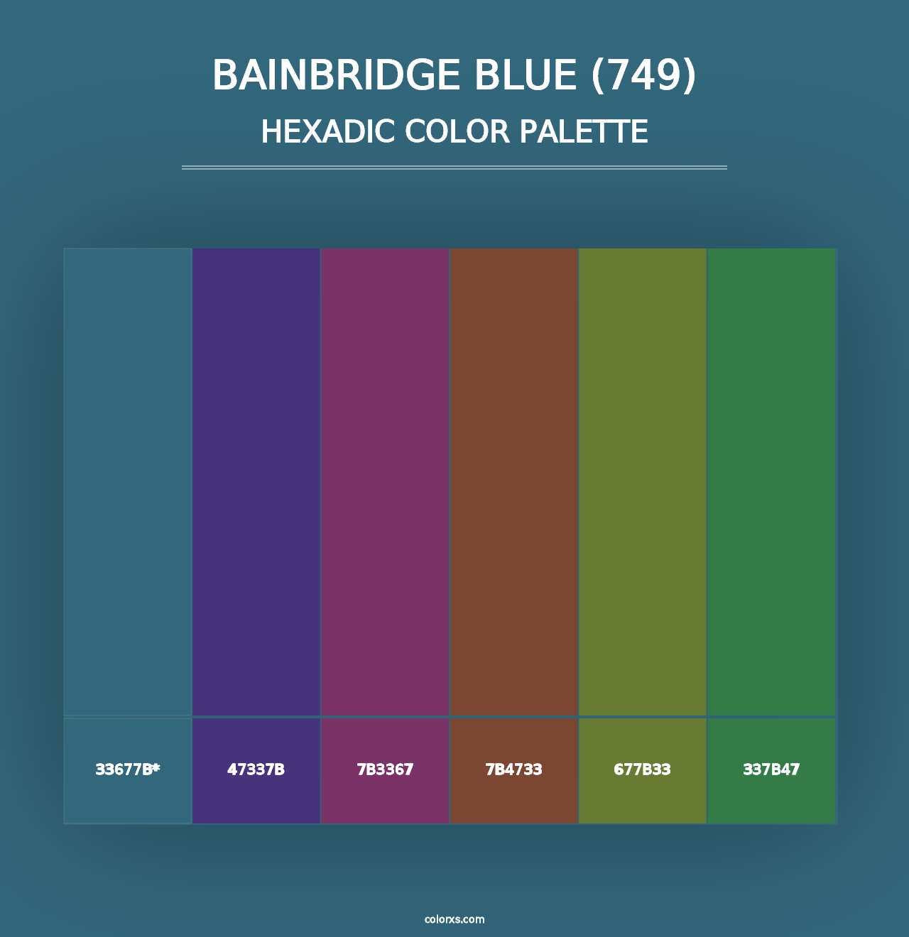 Bainbridge Blue (749) - Hexadic Color Palette