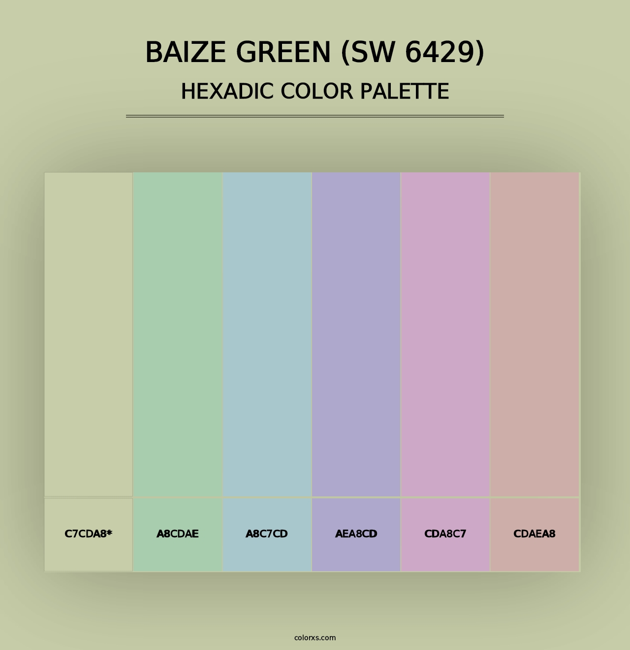 Baize Green (SW 6429) - Hexadic Color Palette