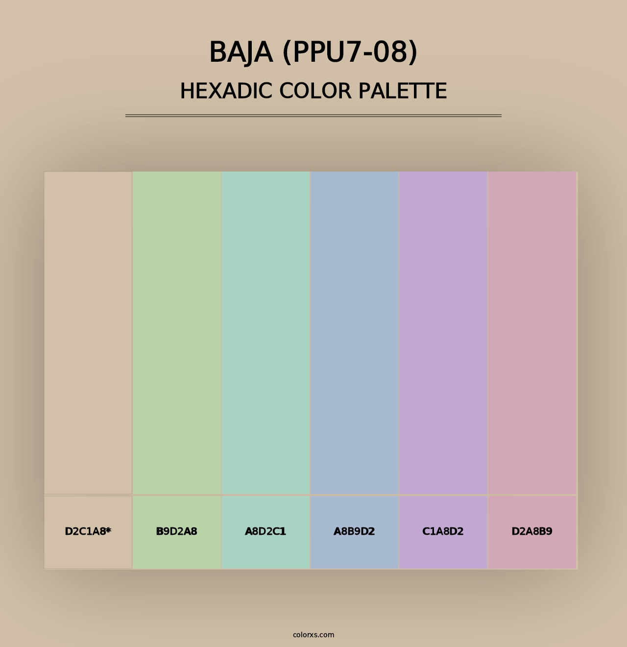 Baja (PPU7-08) - Hexadic Color Palette