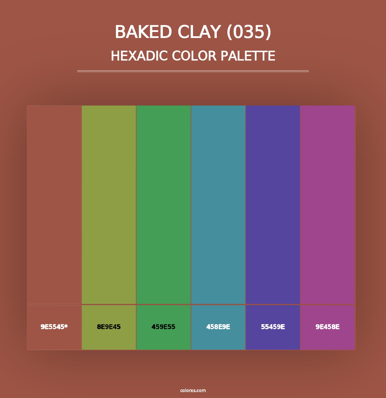 Baked Clay (035) - Hexadic Color Palette