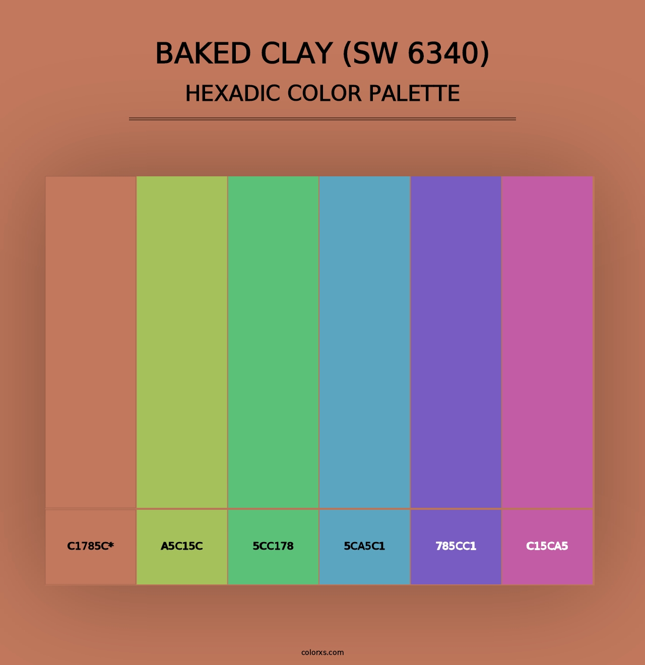 Baked Clay (SW 6340) - Hexadic Color Palette