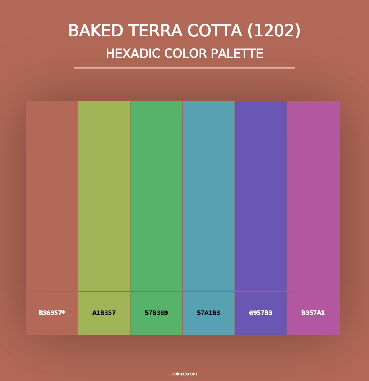 Baked Terra Cotta (1202) - Hexadic Color Palette