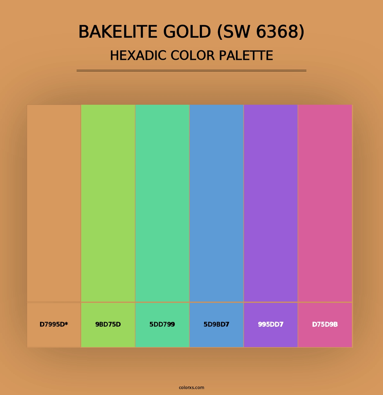 Bakelite Gold (SW 6368) - Hexadic Color Palette