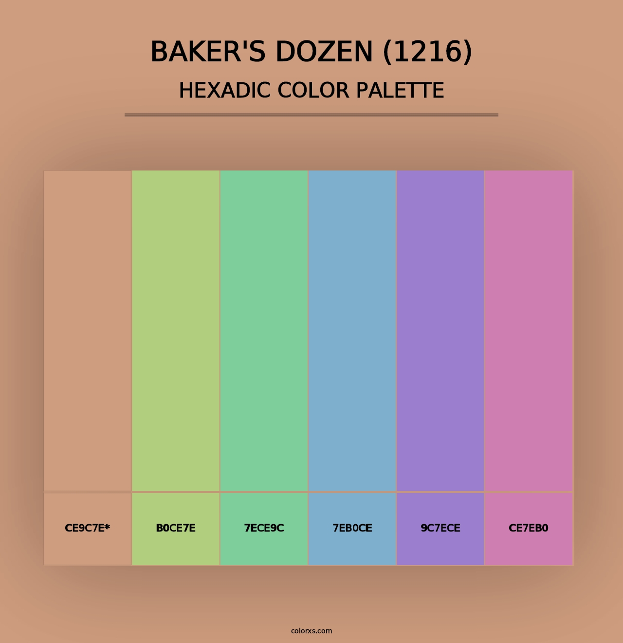 Baker's Dozen (1216) - Hexadic Color Palette