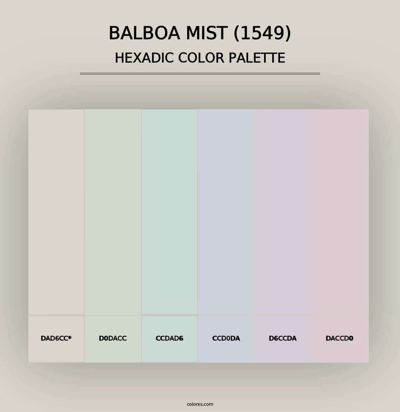 Balboa Mist (1549) - Hexadic Color Palette