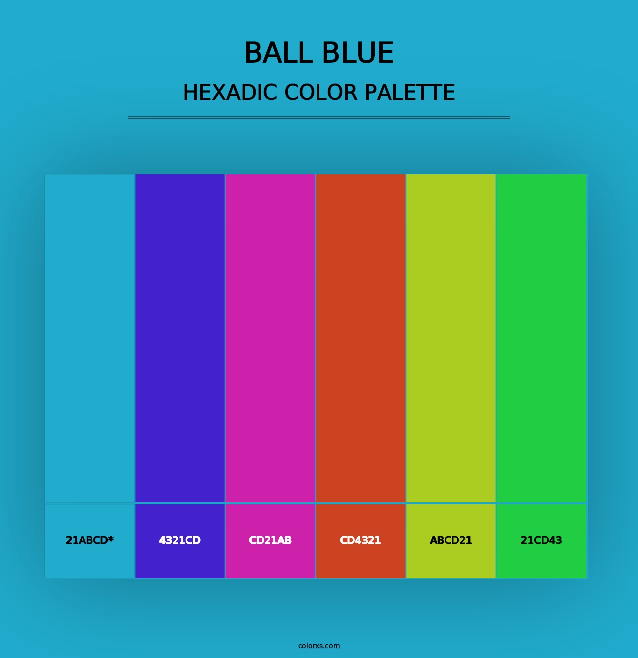 Ball Blue - Hexadic Color Palette