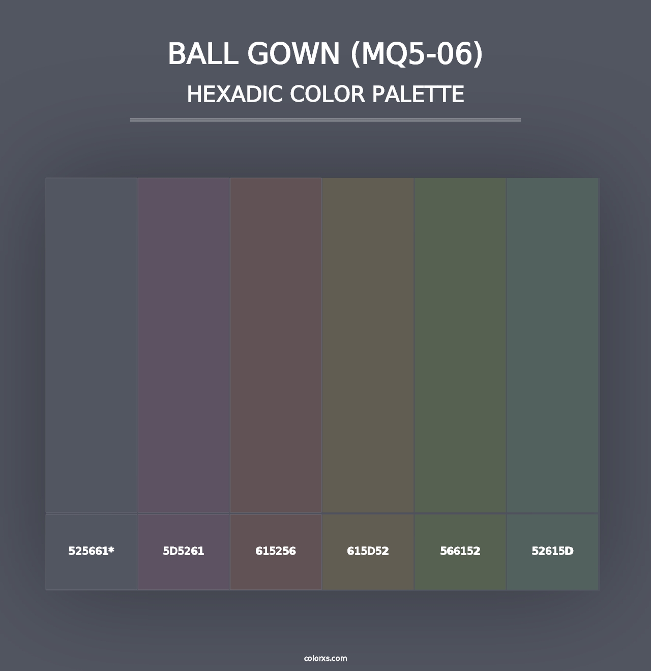 Ball Gown (MQ5-06) - Hexadic Color Palette