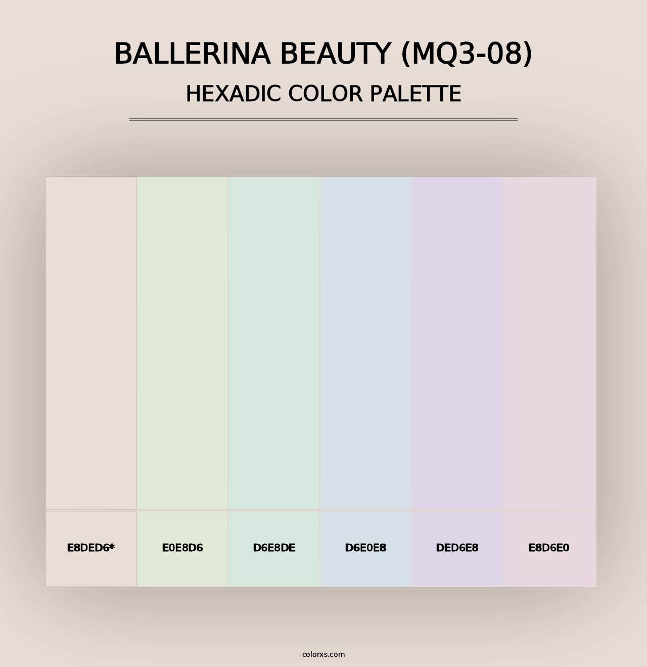 Ballerina Beauty (MQ3-08) - Hexadic Color Palette