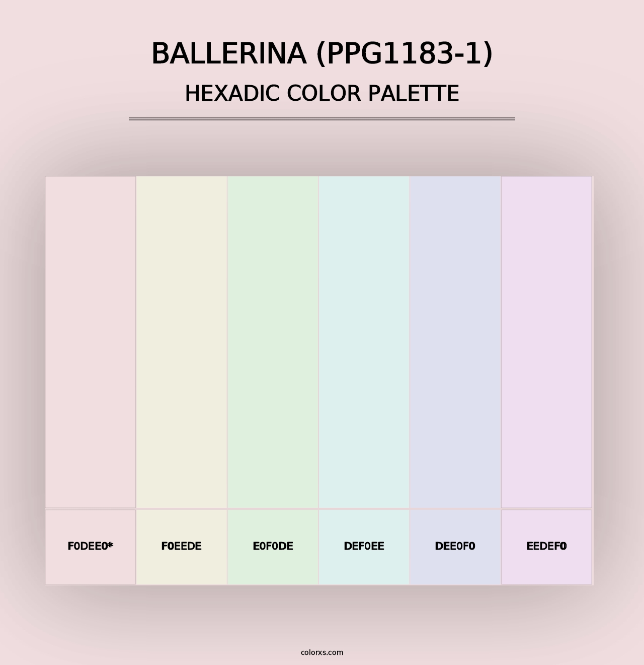 Ballerina (PPG1183-1) - Hexadic Color Palette