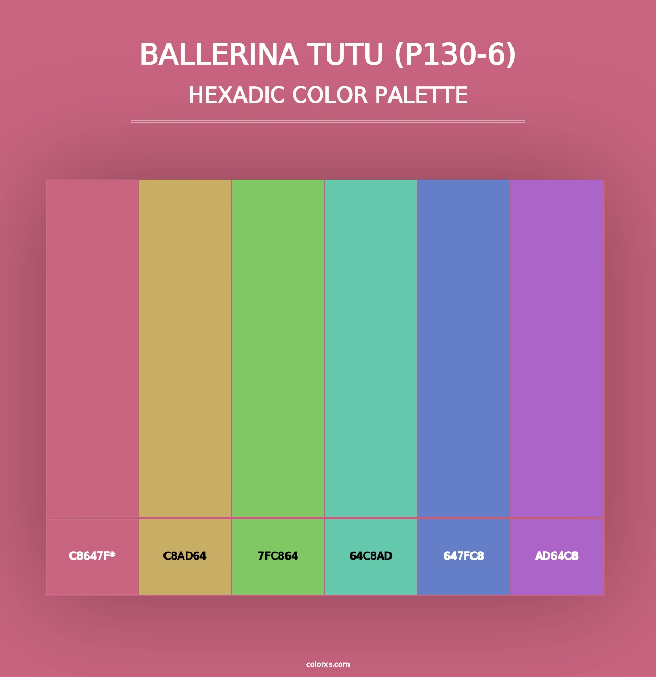 Ballerina Tutu (P130-6) - Hexadic Color Palette