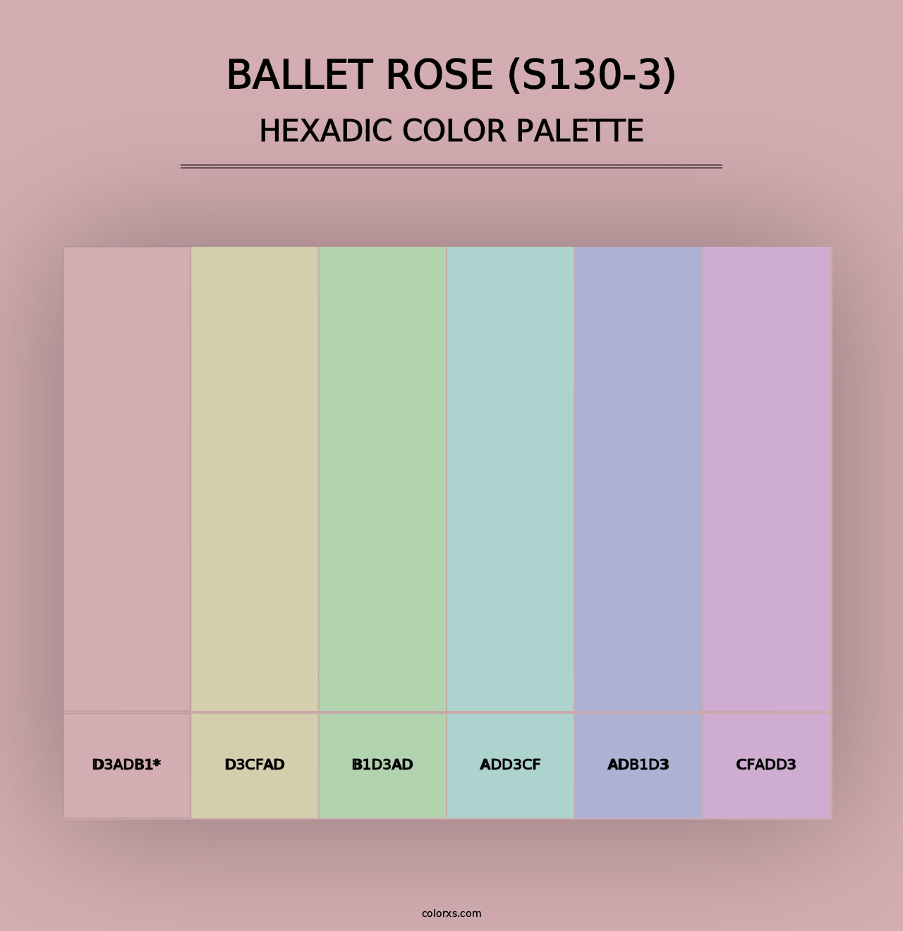 Ballet Rose (S130-3) - Hexadic Color Palette