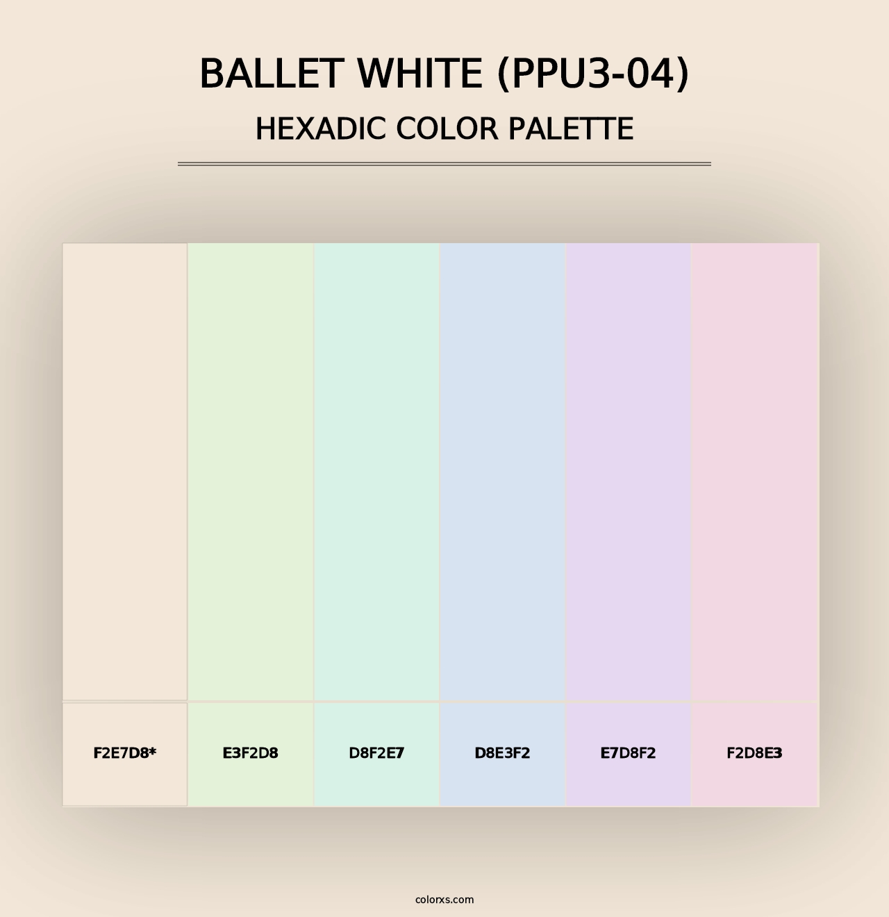 Ballet White (PPU3-04) - Hexadic Color Palette