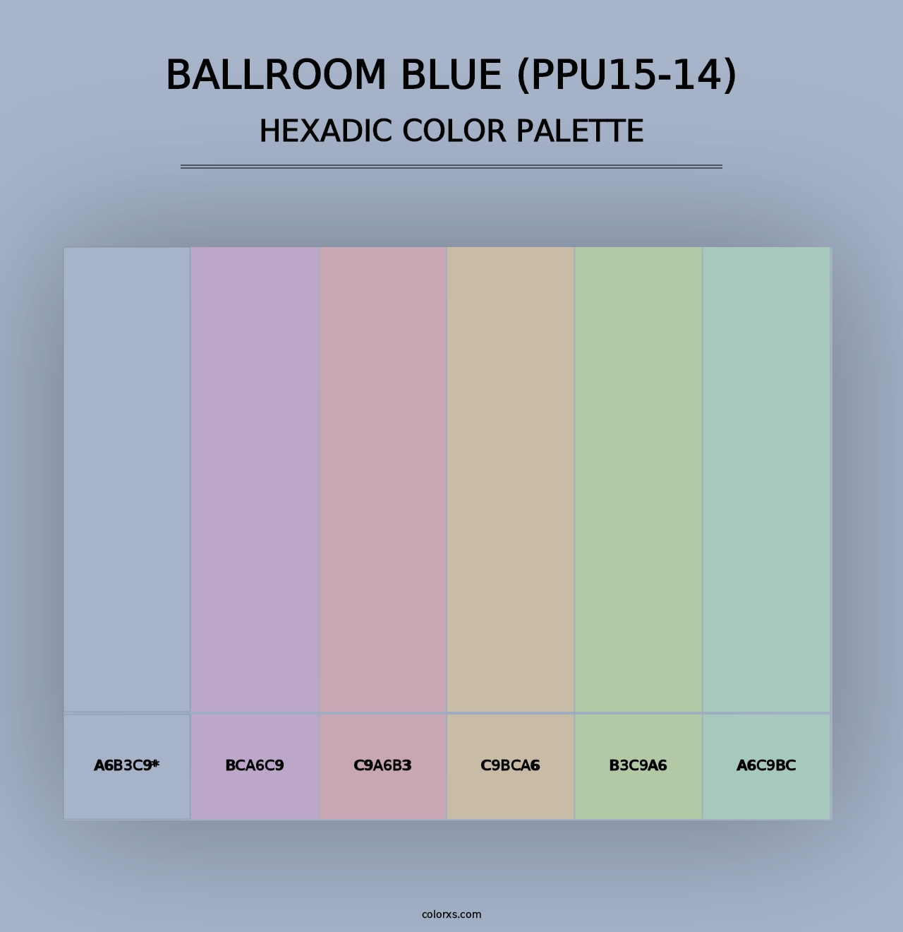 Ballroom Blue (PPU15-14) - Hexadic Color Palette