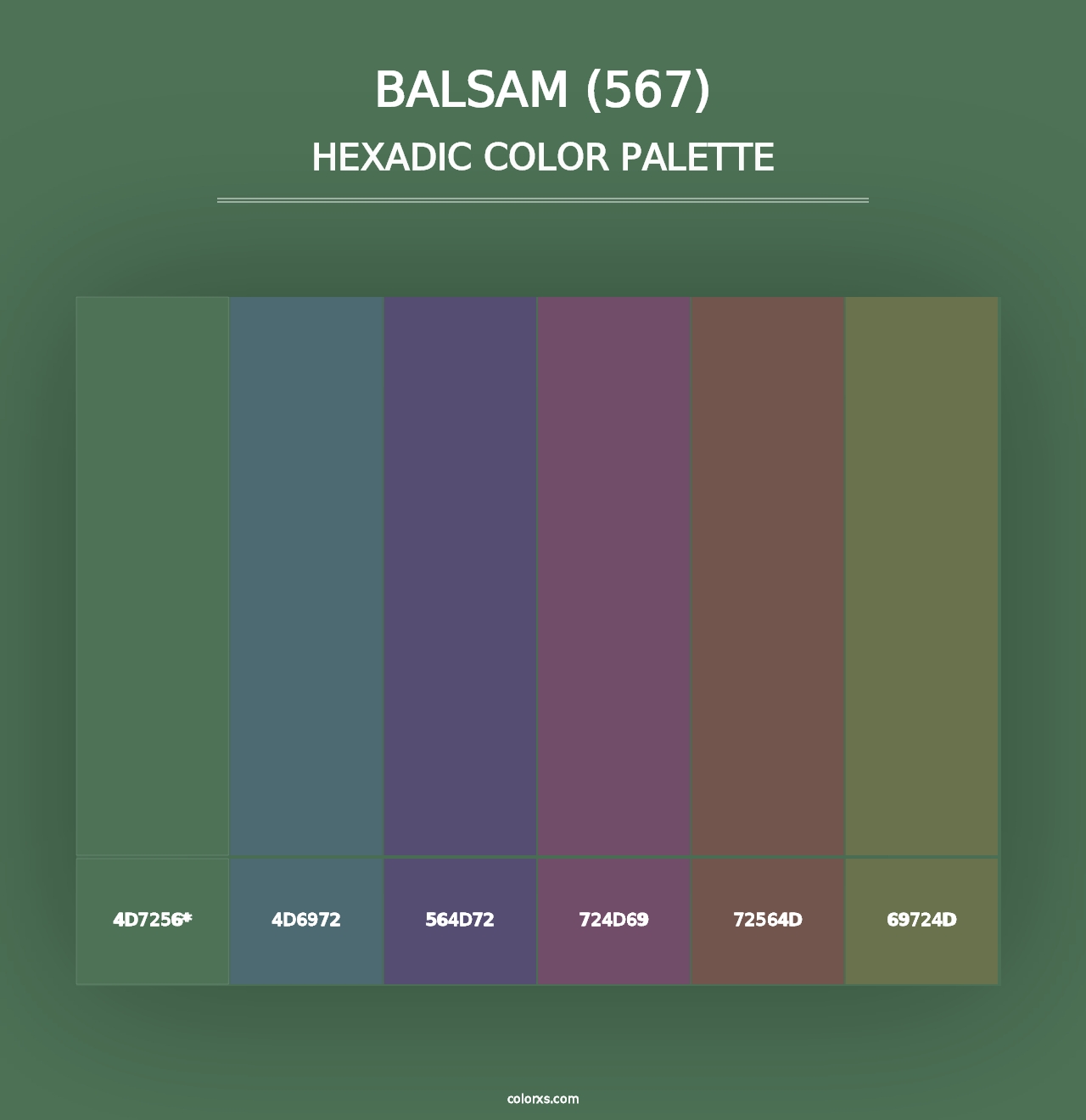 Balsam (567) - Hexadic Color Palette