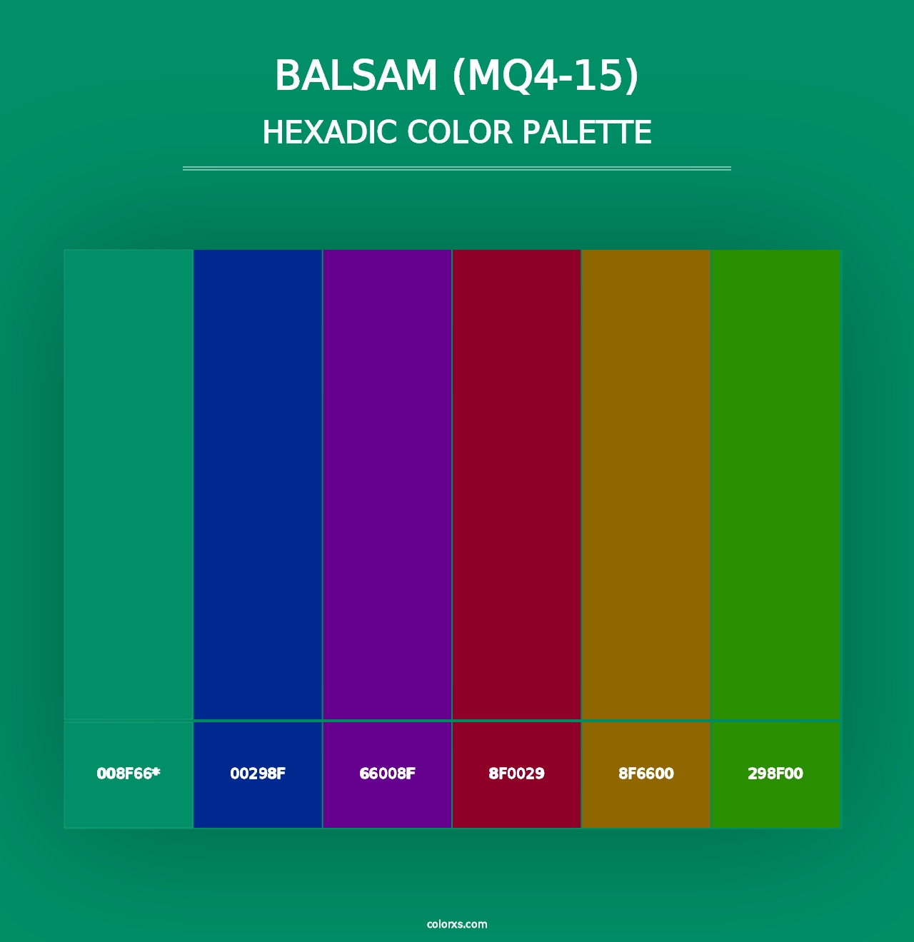 Balsam (MQ4-15) - Hexadic Color Palette