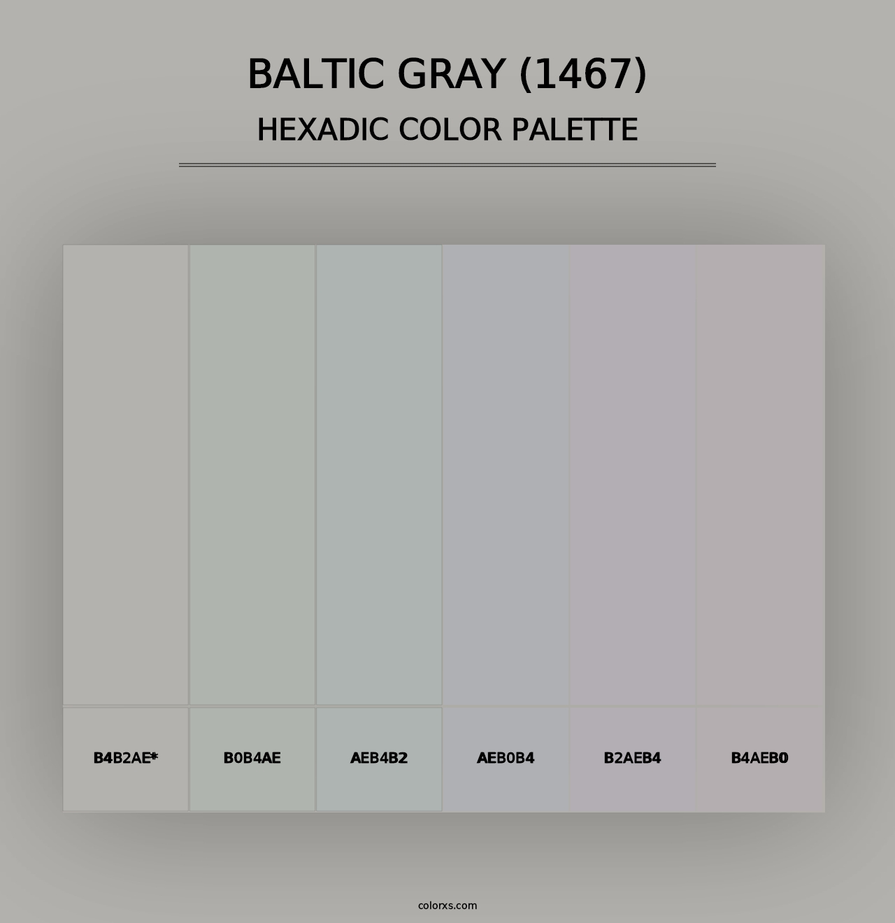 Baltic Gray (1467) - Hexadic Color Palette