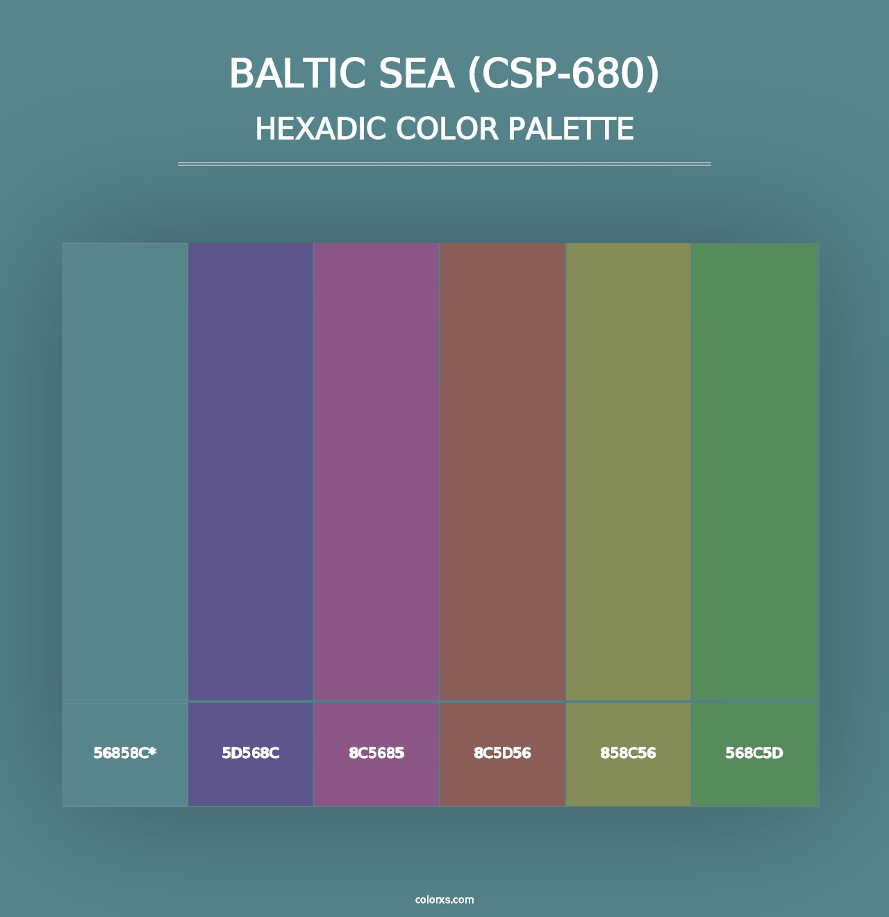 Baltic Sea (CSP-680) - Hexadic Color Palette