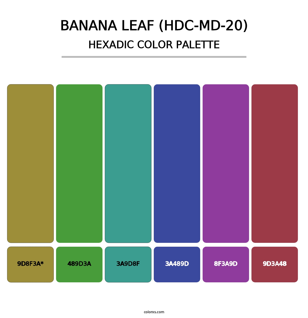 Banana Leaf (HDC-MD-20) - Hexadic Color Palette