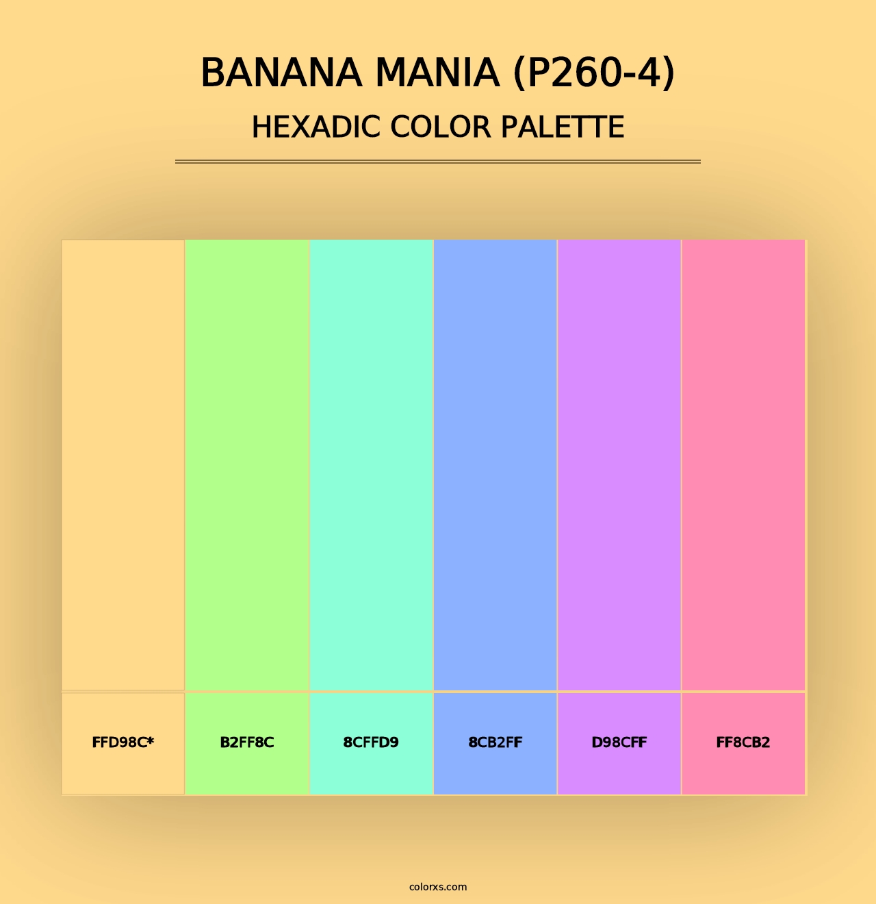 Banana Mania (P260-4) - Hexadic Color Palette