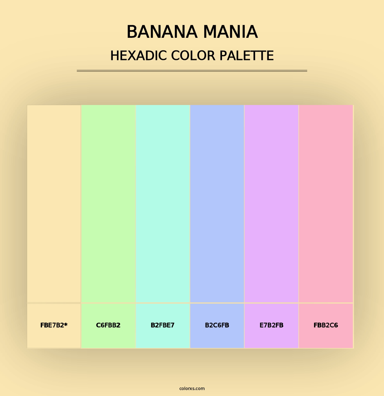 Banana Mania - Hexadic Color Palette