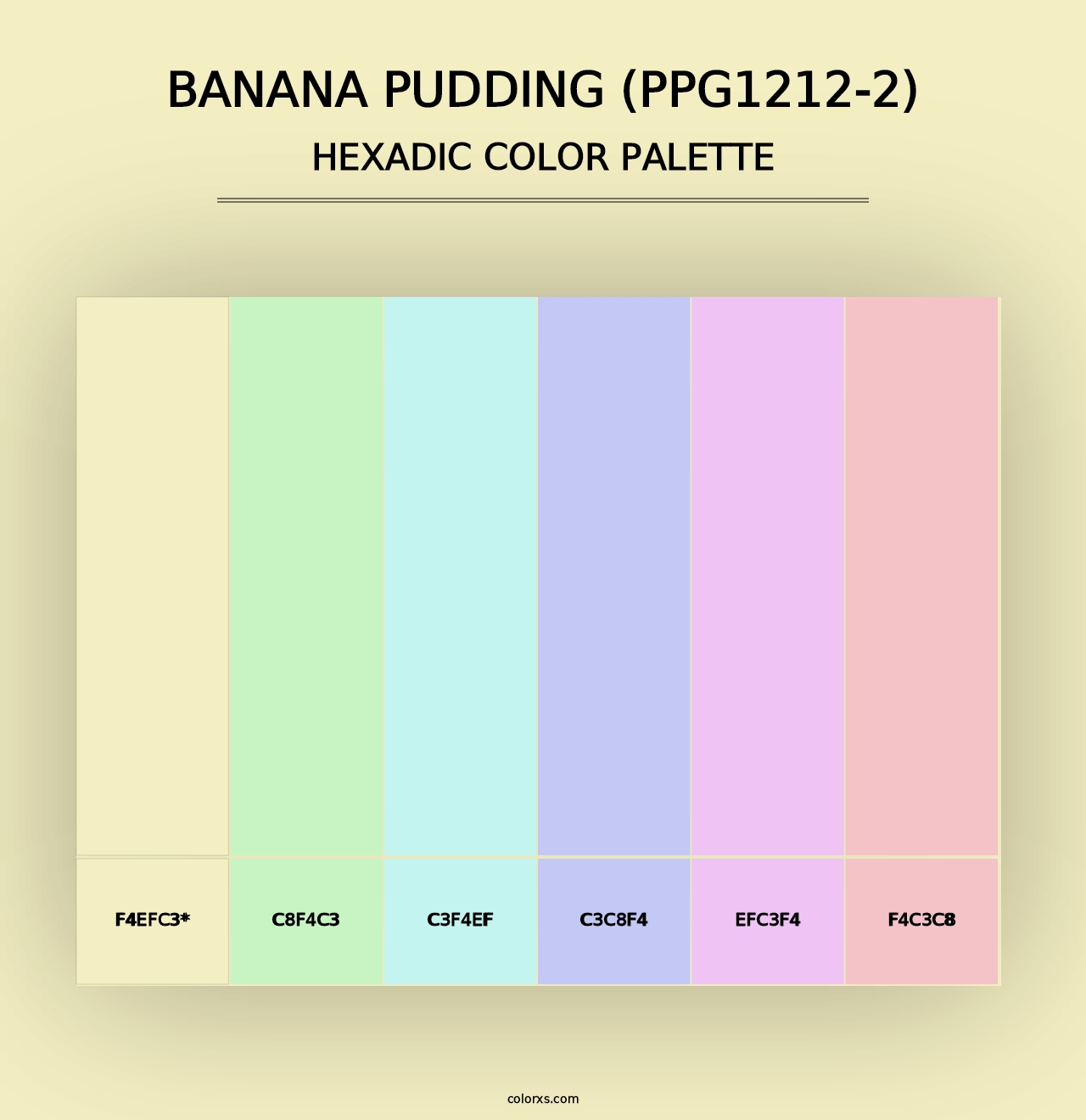 Banana Pudding (PPG1212-2) - Hexadic Color Palette