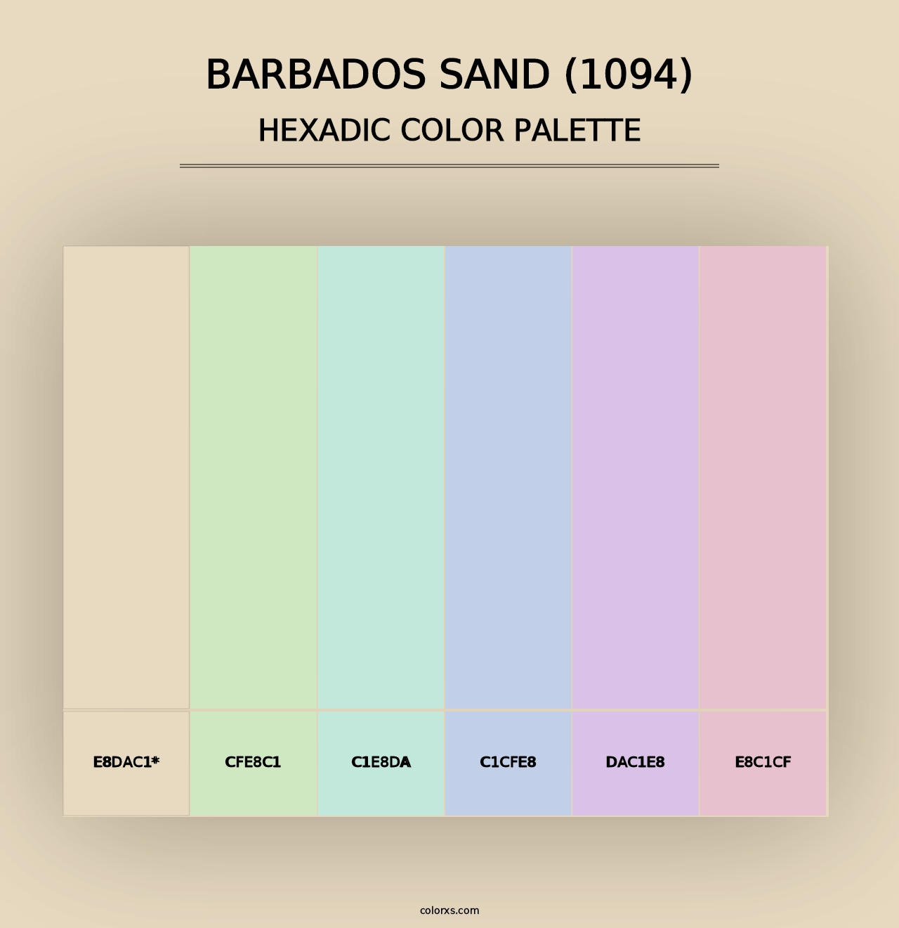 Barbados Sand (1094) - Hexadic Color Palette