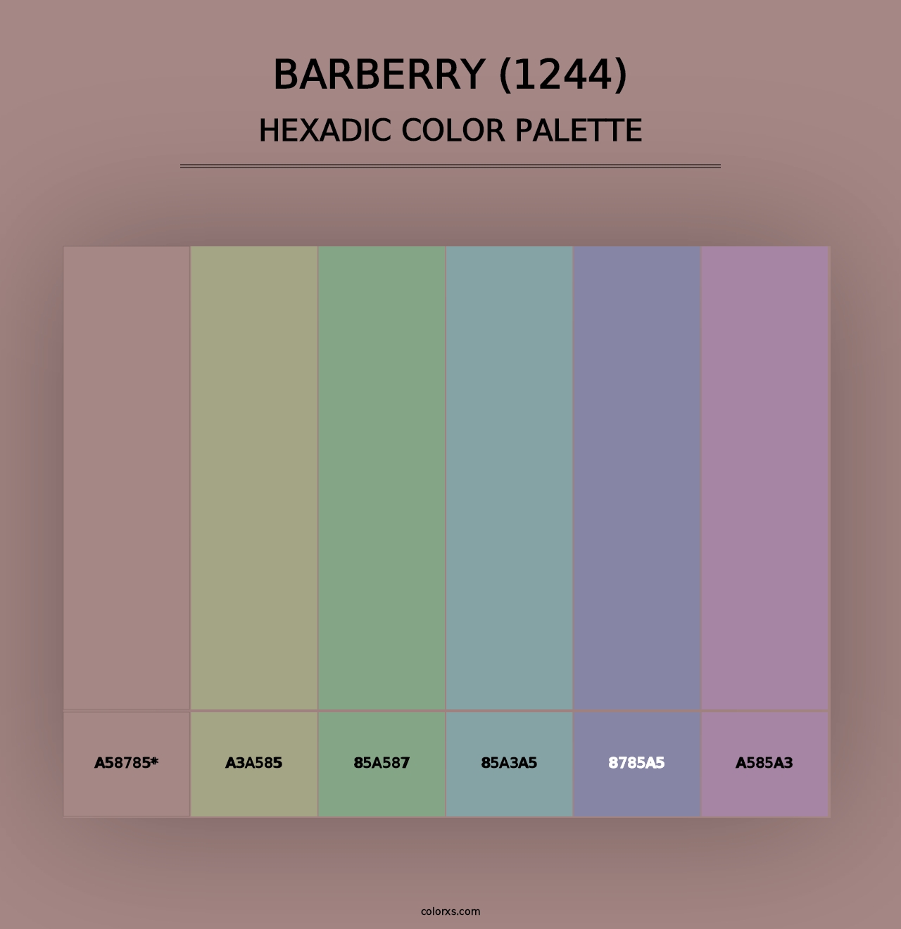 Barberry (1244) - Hexadic Color Palette