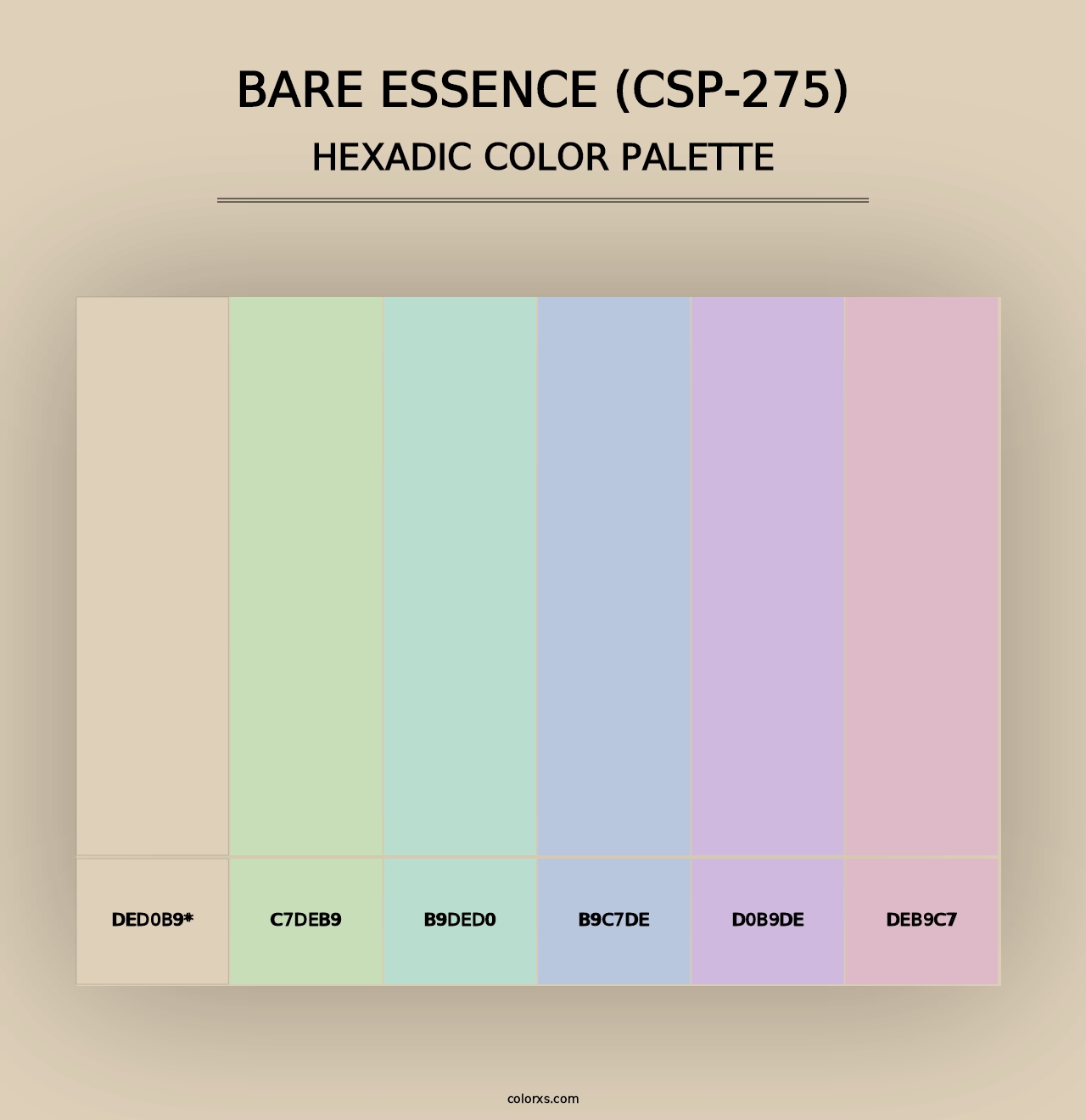 Bare Essence (CSP-275) - Hexadic Color Palette