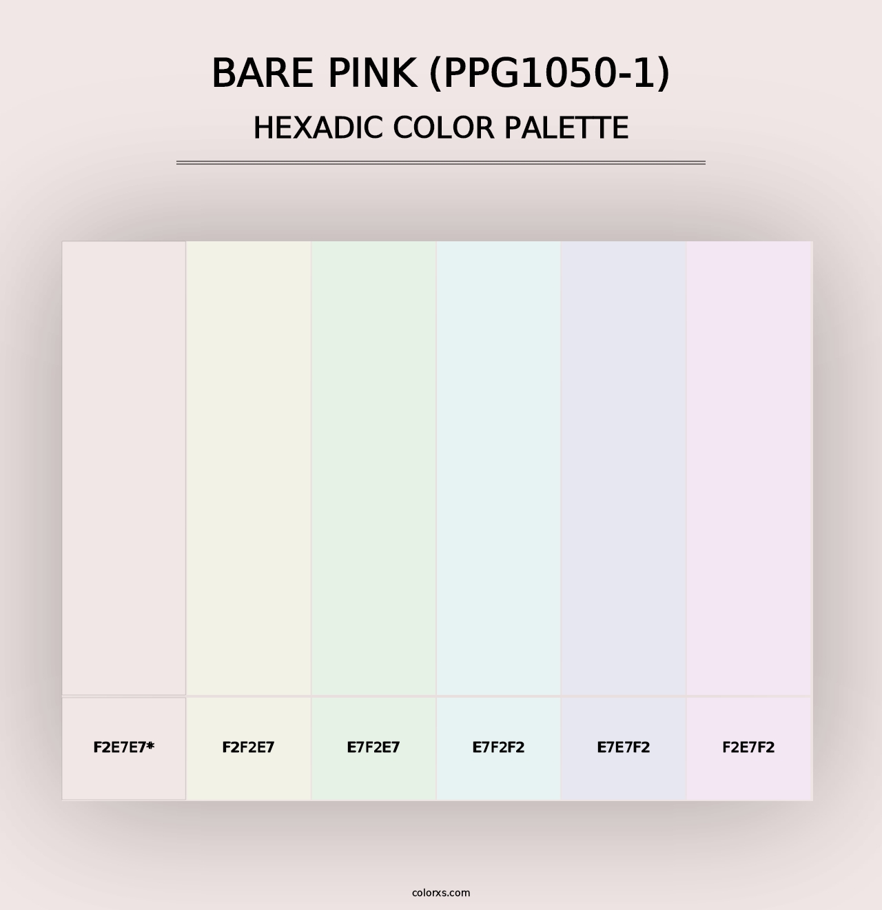 Bare Pink (PPG1050-1) - Hexadic Color Palette