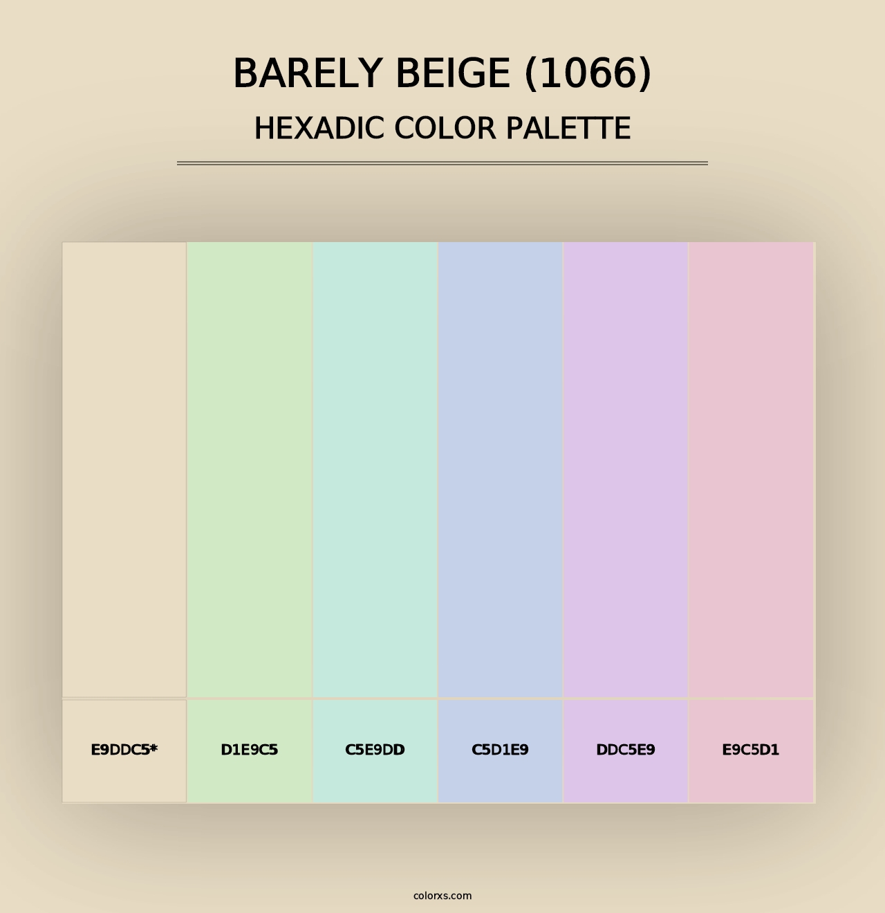 Barely Beige (1066) - Hexadic Color Palette