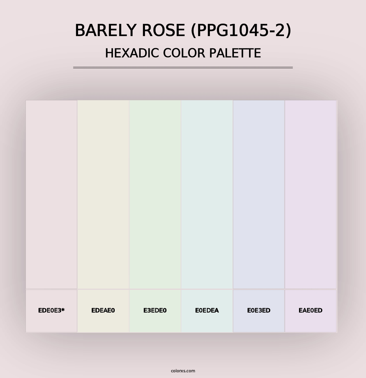 Barely Rose (PPG1045-2) - Hexadic Color Palette