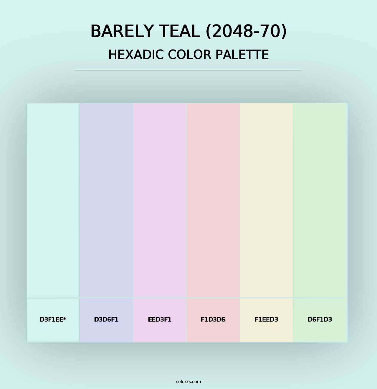 Barely Teal (2048-70) - Hexadic Color Palette