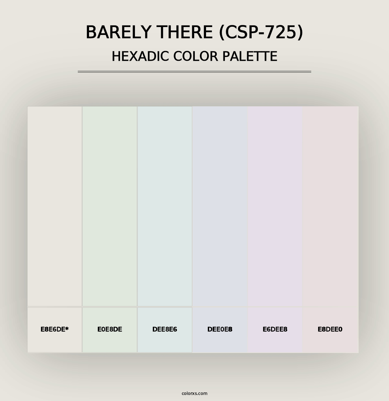 Barely There (CSP-725) - Hexadic Color Palette