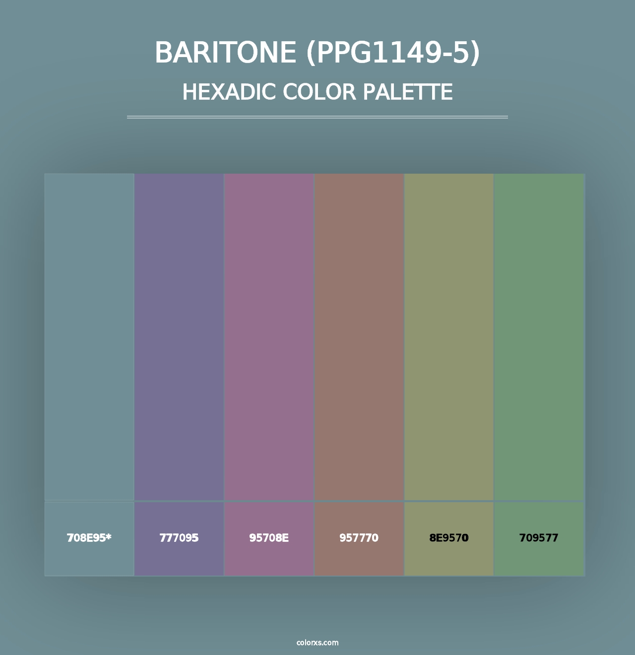 Baritone (PPG1149-5) - Hexadic Color Palette