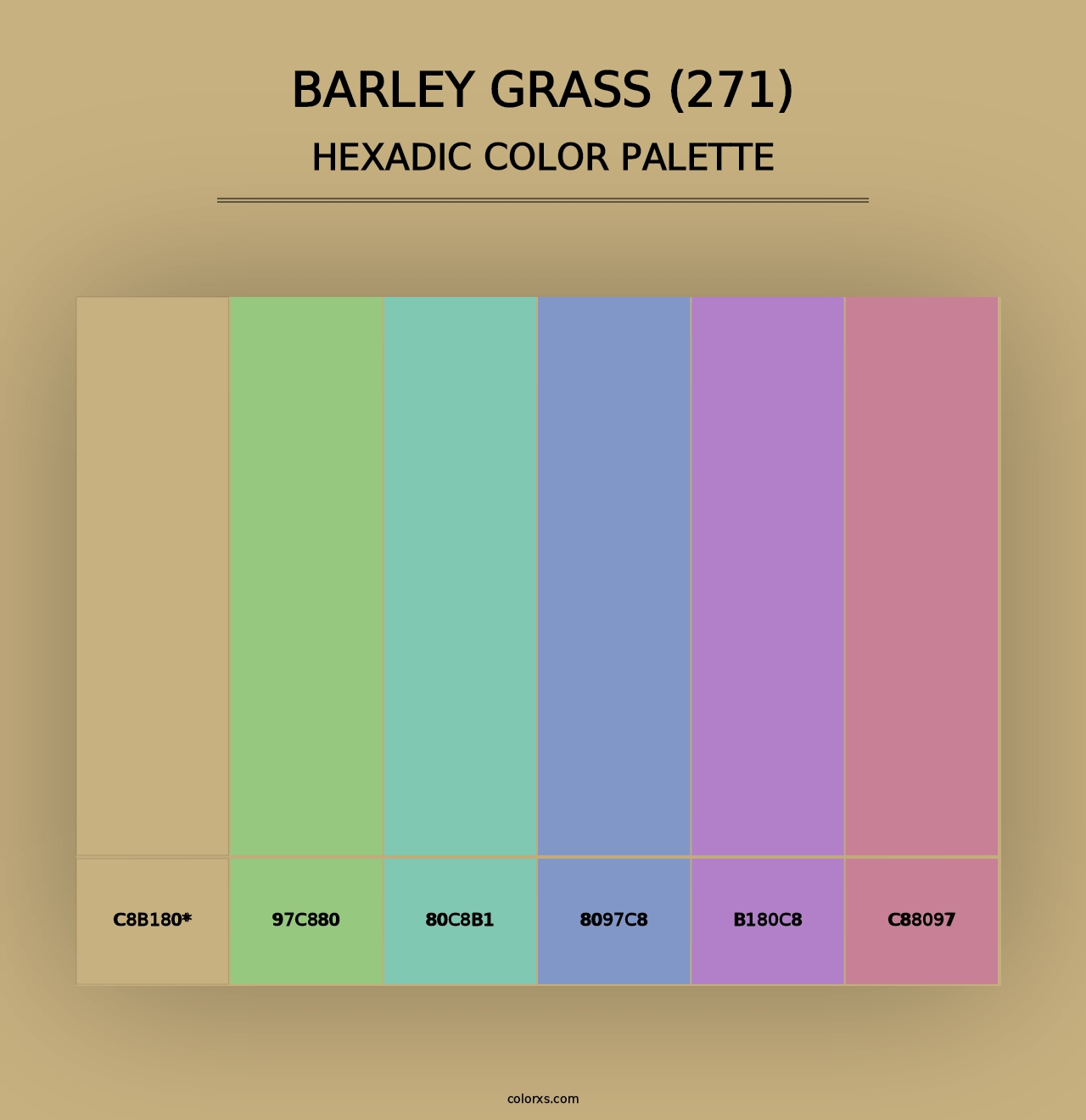 Barley Grass (271) - Hexadic Color Palette