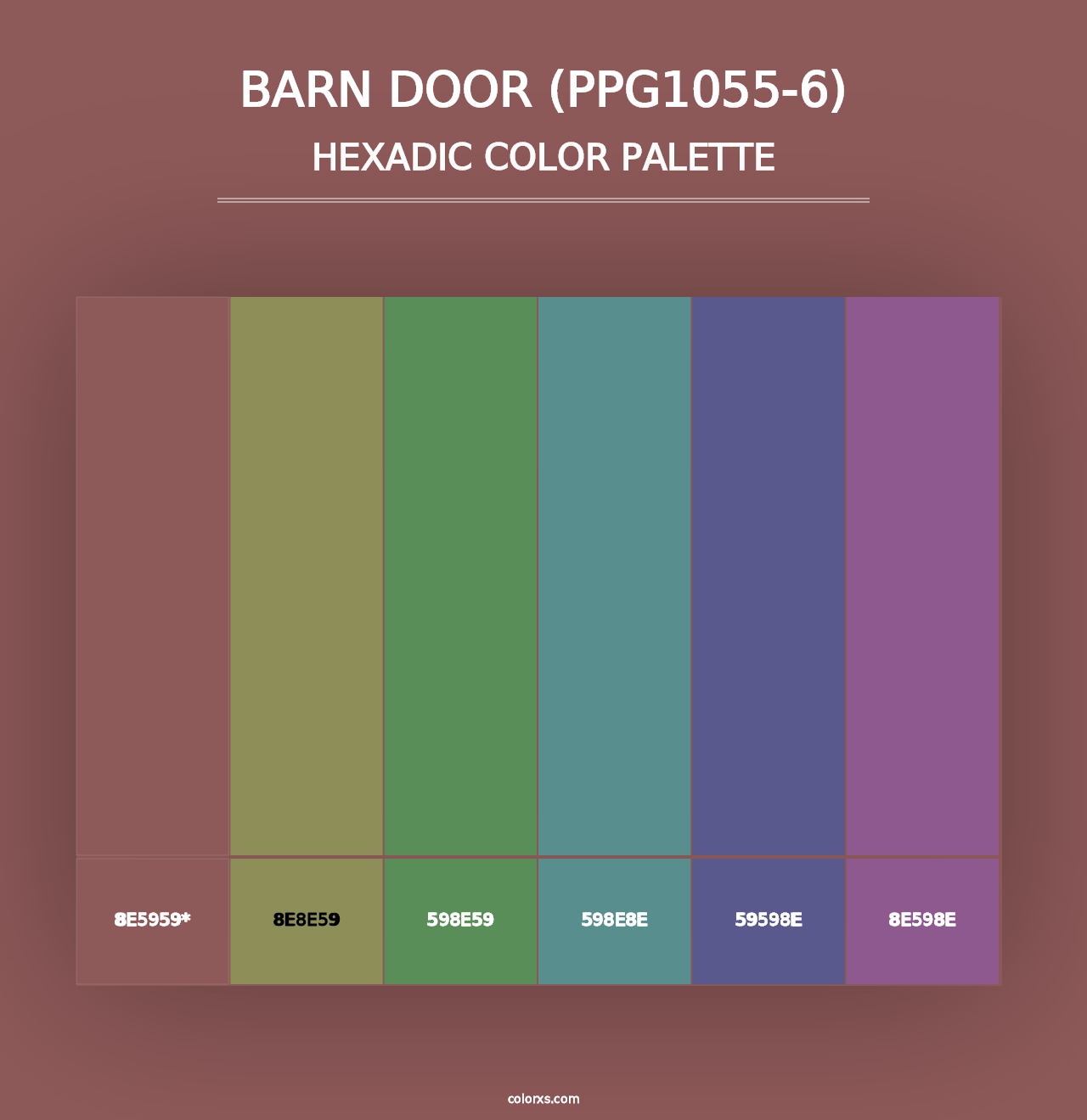 Barn Door (PPG1055-6) - Hexadic Color Palette