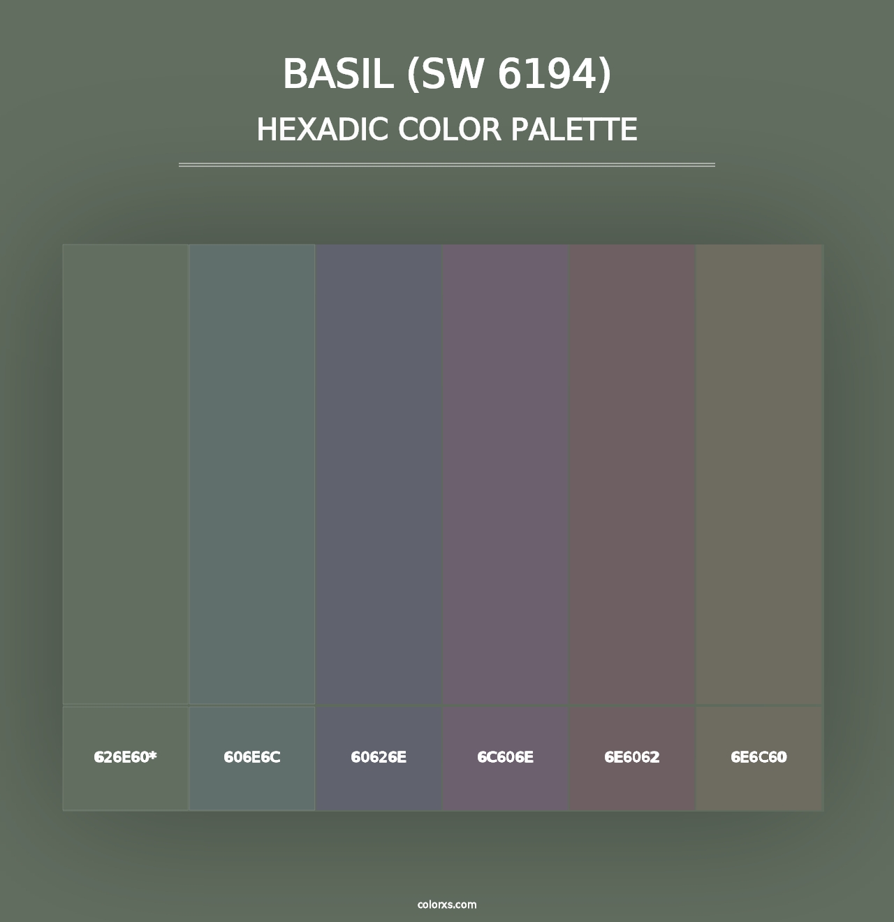 Basil (SW 6194) - Hexadic Color Palette