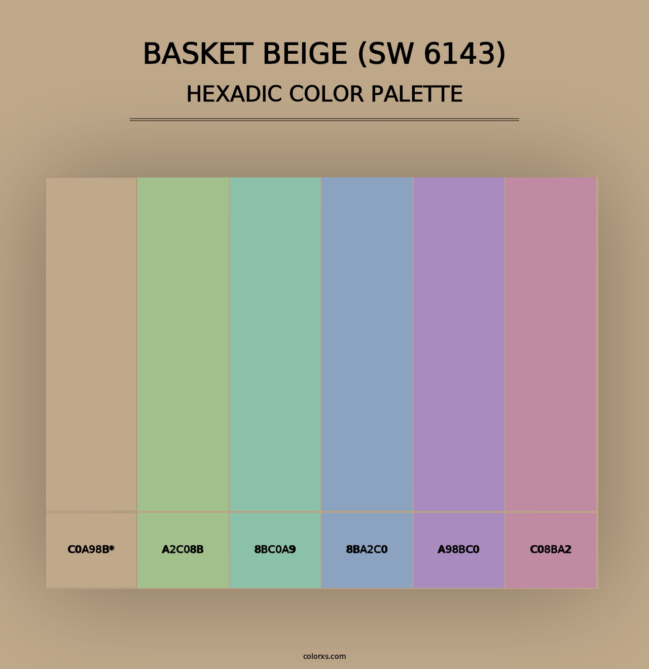 Basket Beige (SW 6143) - Hexadic Color Palette