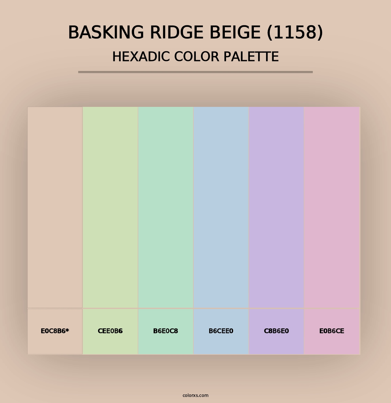 Basking Ridge Beige (1158) - Hexadic Color Palette