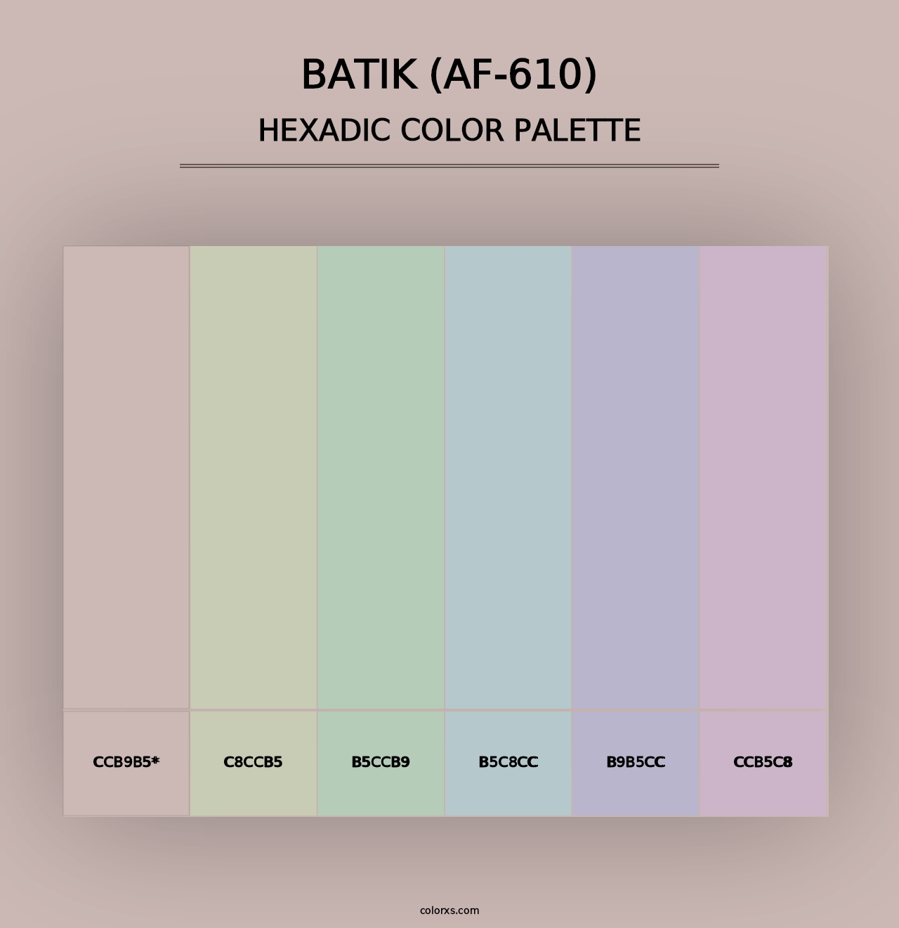 Batik (AF-610) - Hexadic Color Palette