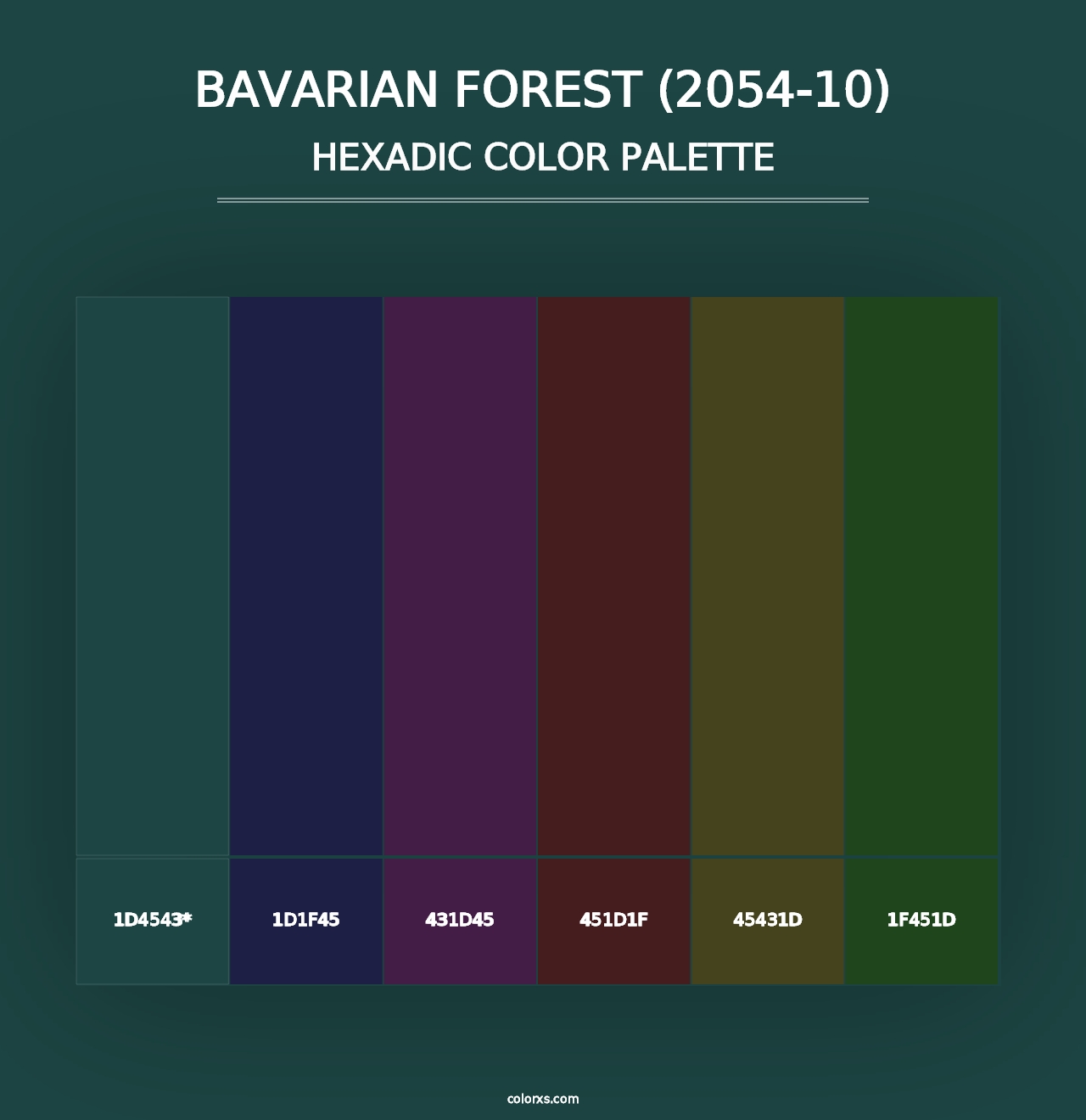 Bavarian Forest (2054-10) - Hexadic Color Palette