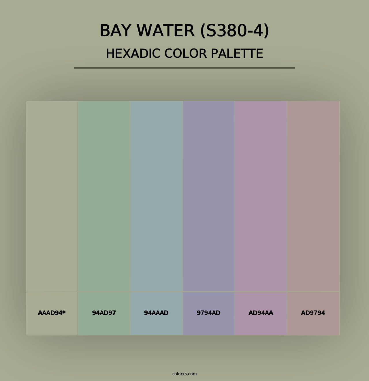 Bay Water (S380-4) - Hexadic Color Palette