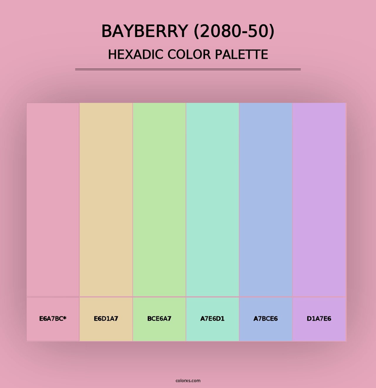 Bayberry (2080-50) - Hexadic Color Palette