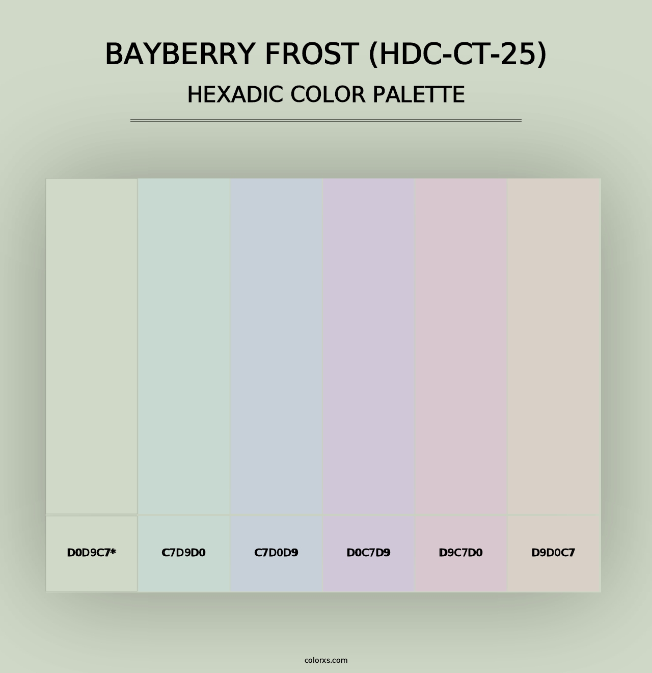 Bayberry Frost (HDC-CT-25) - Hexadic Color Palette