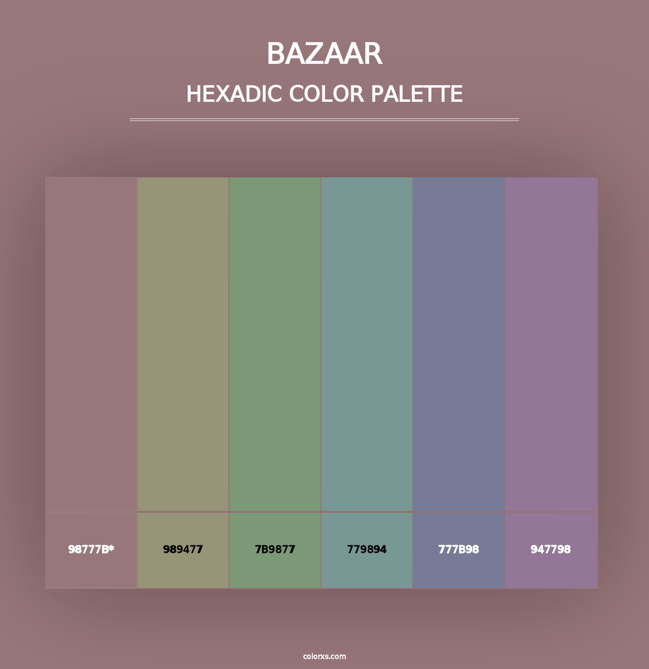 Bazaar - Hexadic Color Palette